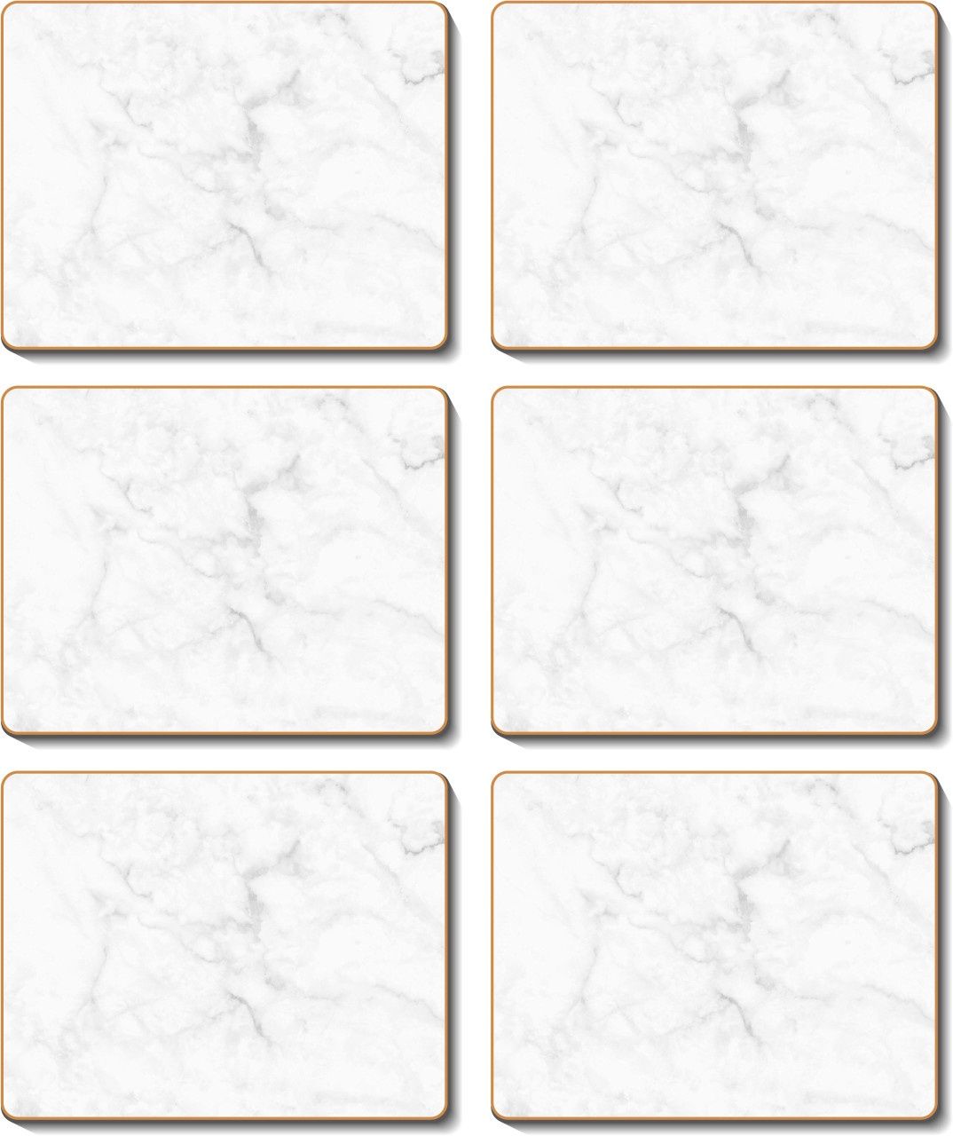 Grey Marble Placemats Set Of 6