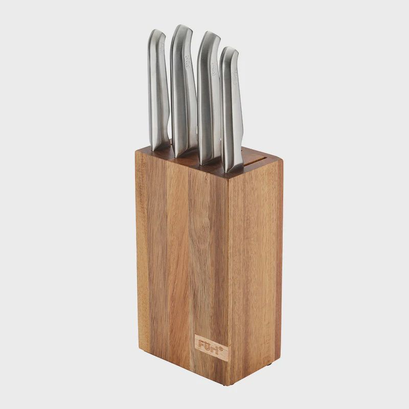 Furi Promo Acacia Wood Knife Block Set 5 Piece