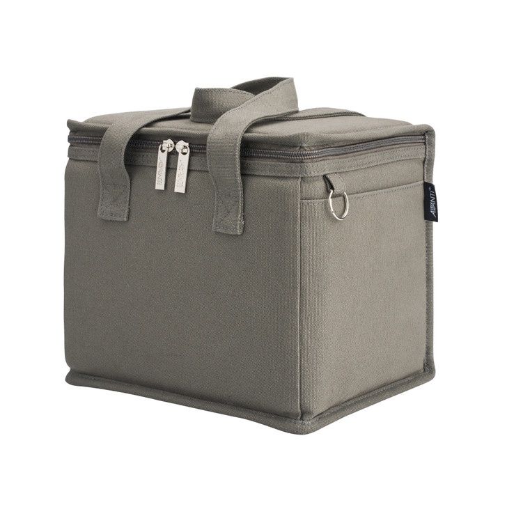 Insulated Canvas Lunch Bag - 5 Colors, Color: Charcoal