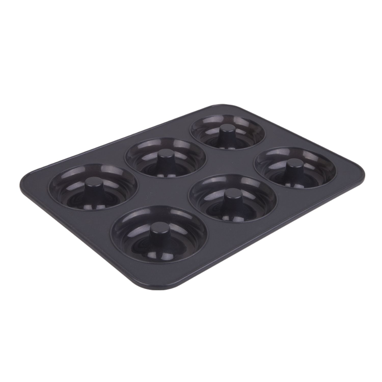 Silicone 6 Cup Doughnut Pan - Charcoal