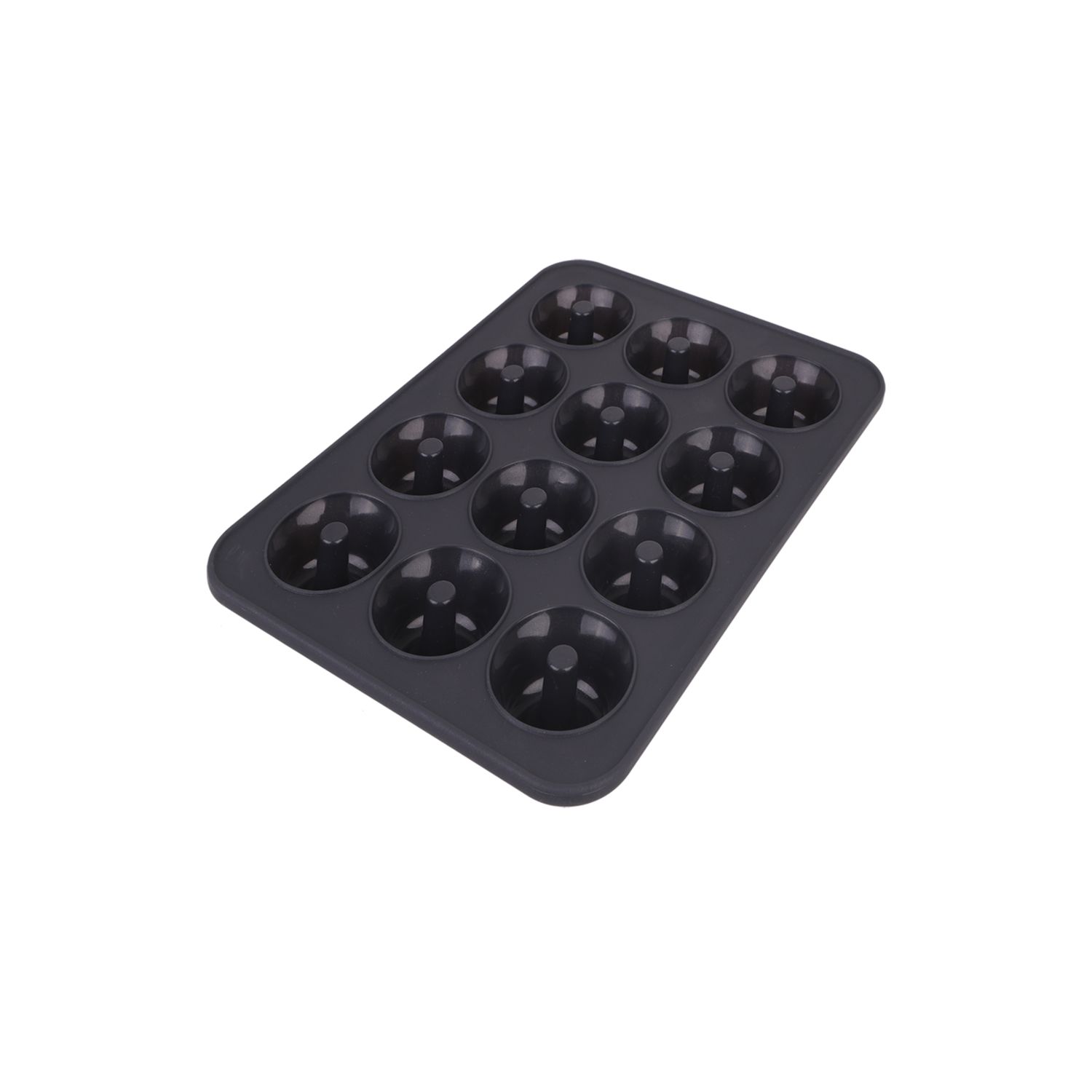 Silicone 12 Cup Mini Doughnut Pan - Charcoal