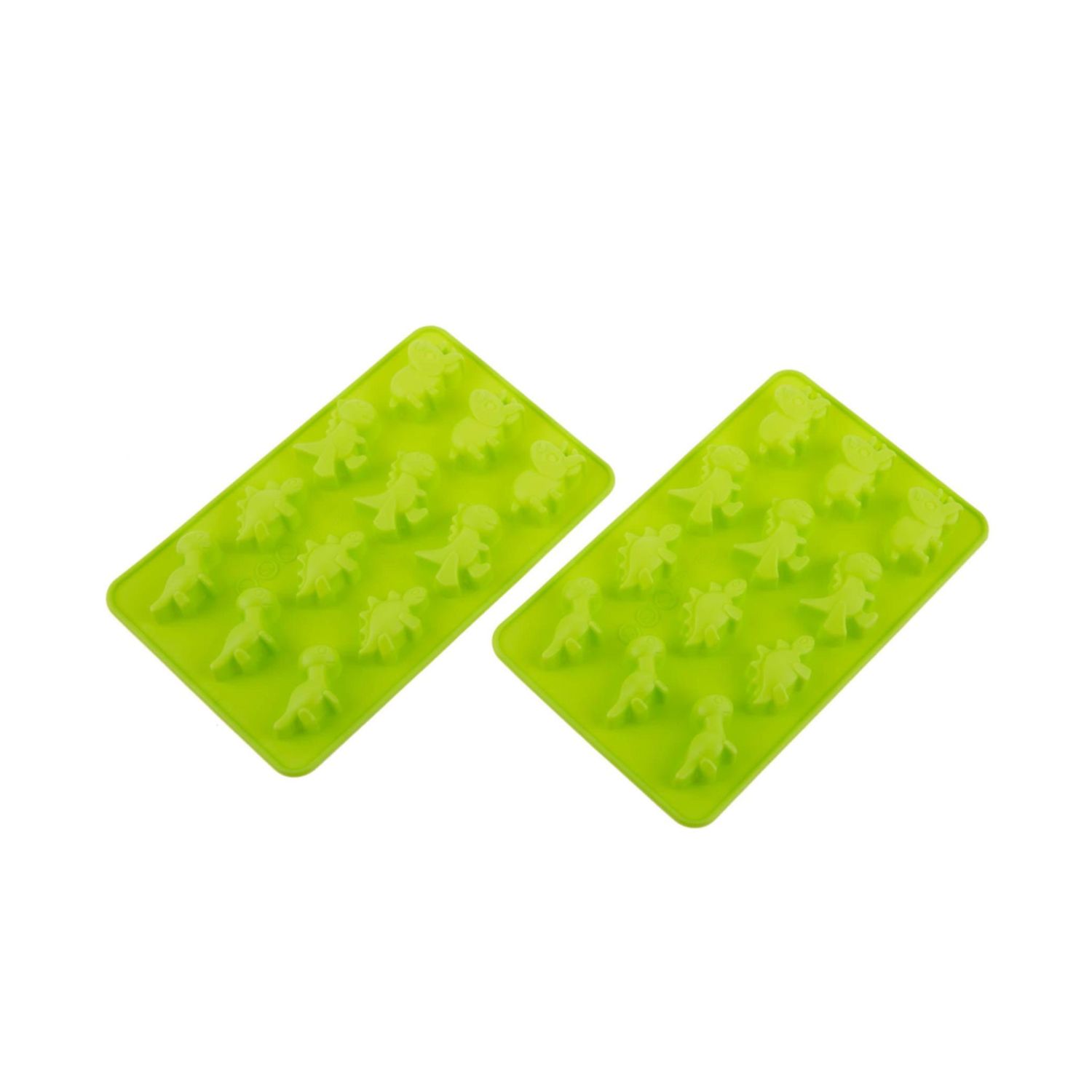 Silicone Dinosaur 8 Cup Chocolate Mould Set 2 - Green
