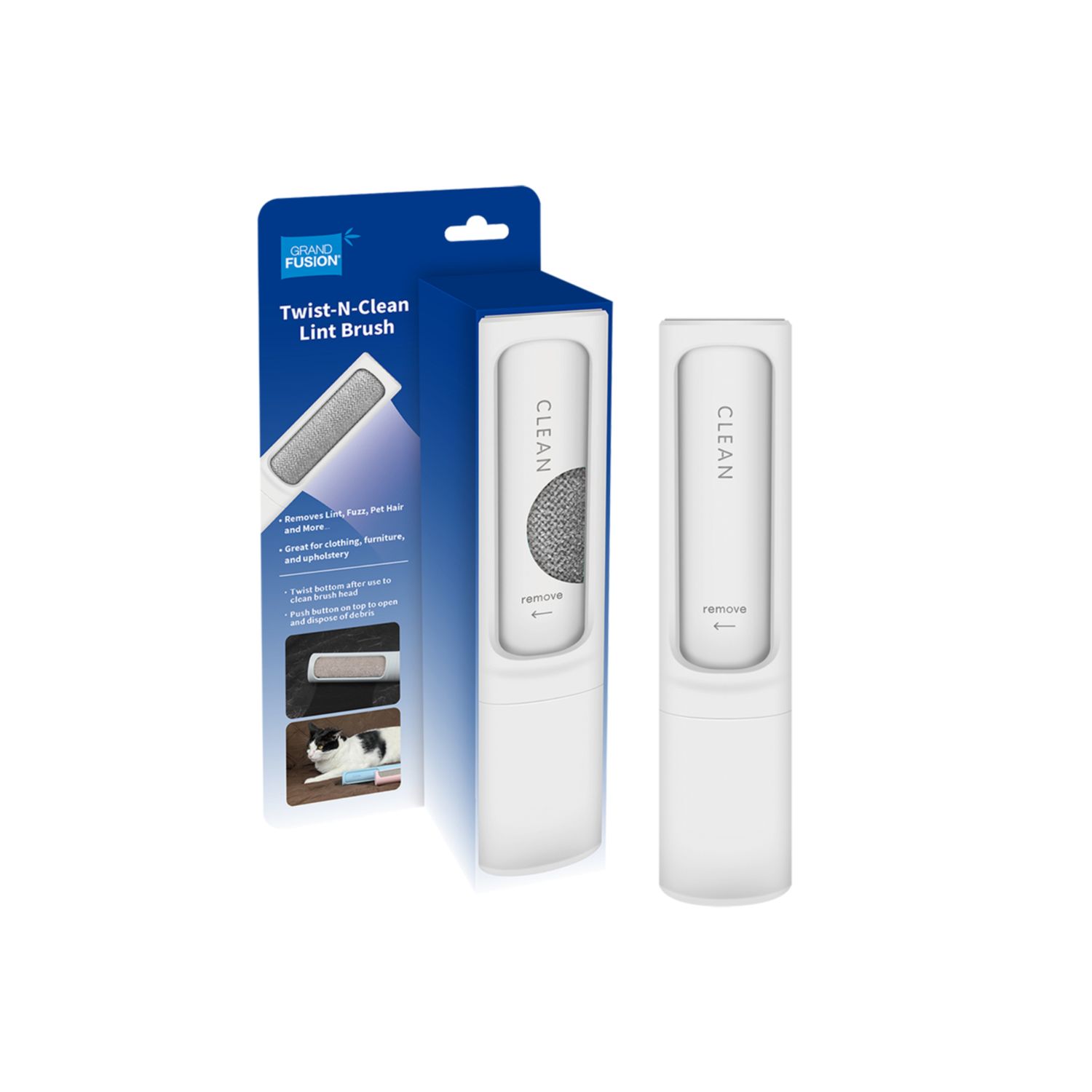 Twist-N-Clean Lint Brush White