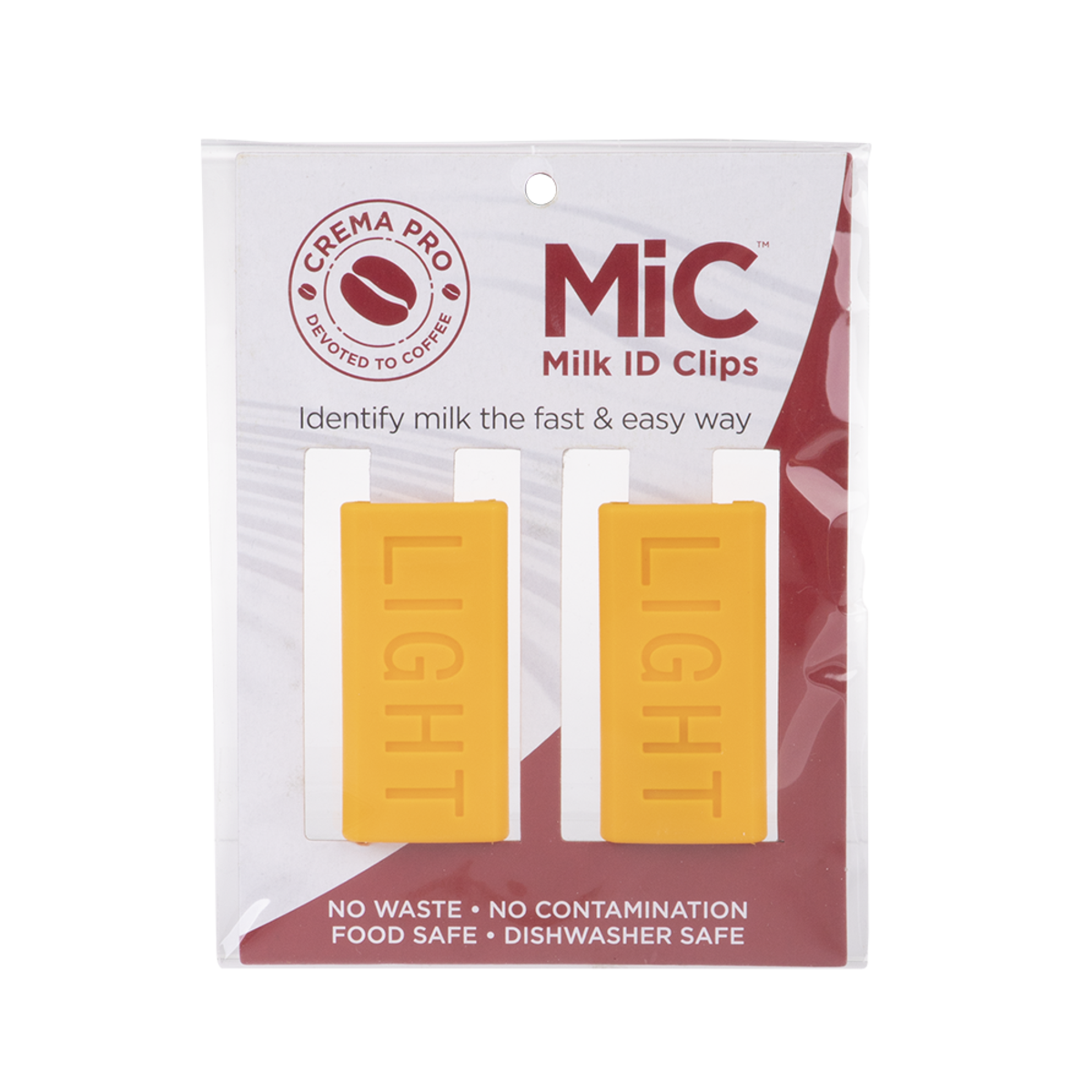 Milk ID Clips - Light - Yellow