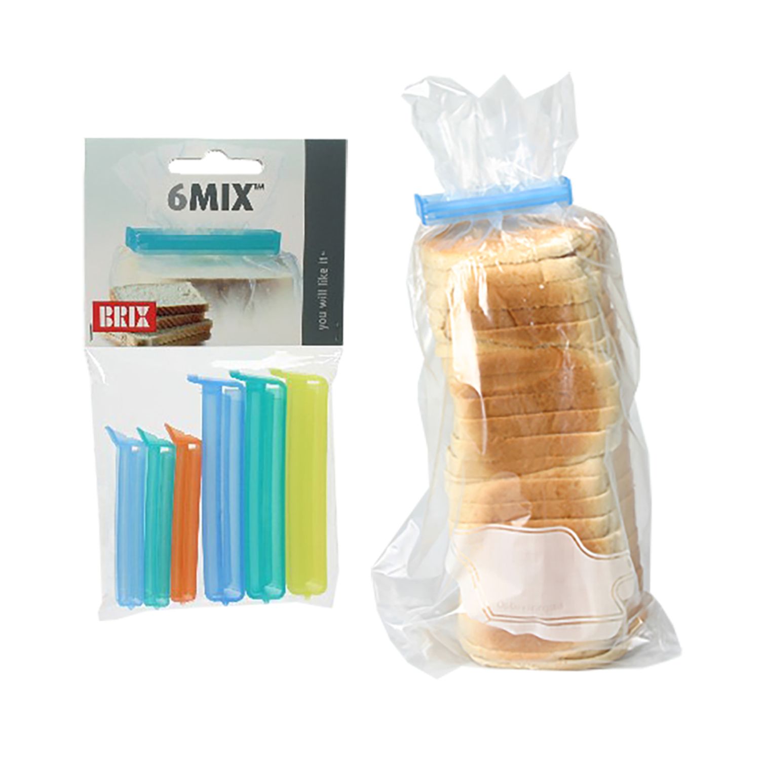 Mix Bag Closures Pack of 6 / Assorted Colours
