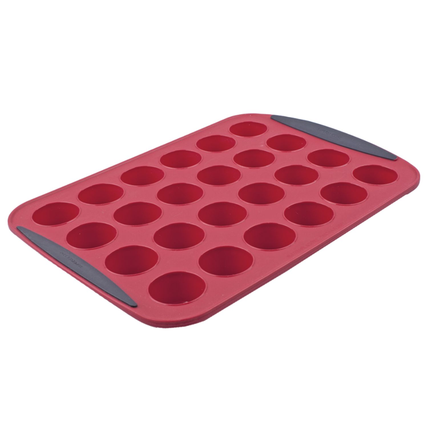 Silicone 24 Cup Mini Muffin Pan - Red