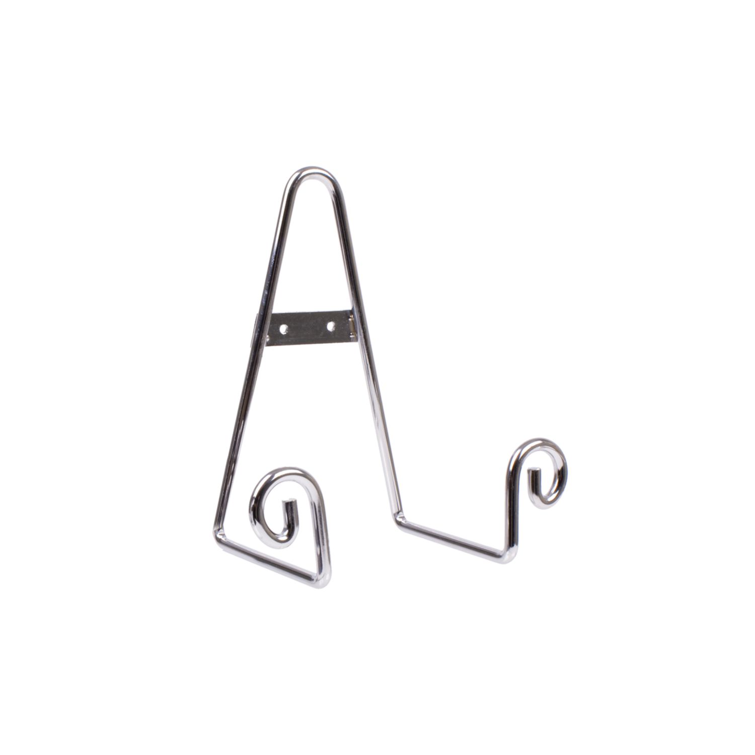 Large Scroll Plate Stand 21cm - Chrome