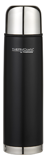 THERMOcafé Vacuum Insulated Slimline Flask 1L, Colour: Matte Black