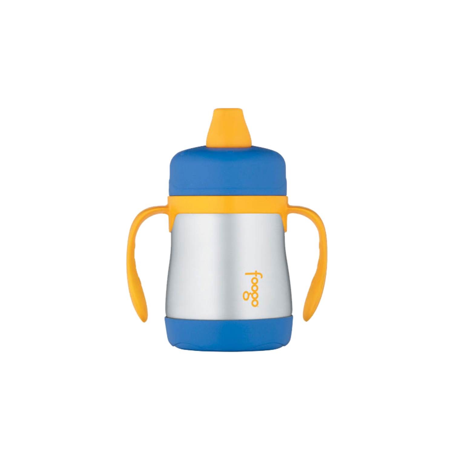 210ml Foogo Vacuum Insulated Soft Spout Sippy Cup - 2 Colors, Color: Blue
