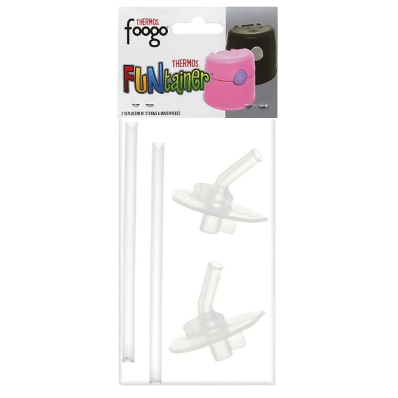 2Pk Foogo &amp; Funtainer Replacement Mouth Pieces &amp; Straws