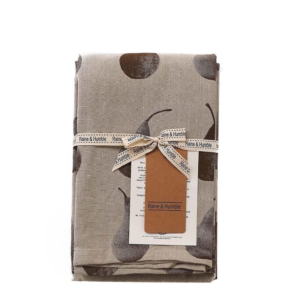 Pear Table Runner With Fringe Earth Brown