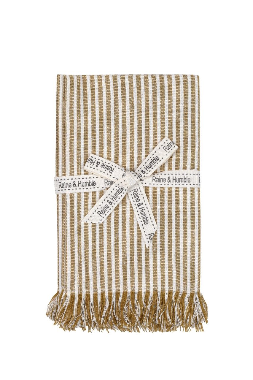 Abby Stripe Napkin 2 Side Set Of 4 Light Blue