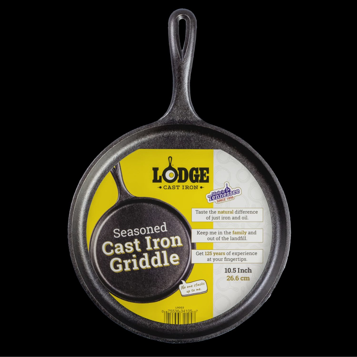10.5 Inch Round Cast Iron Griddle 26.6Cm