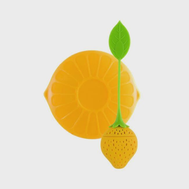 Silicone Tea Infser With Lid Yellow 2Pce
