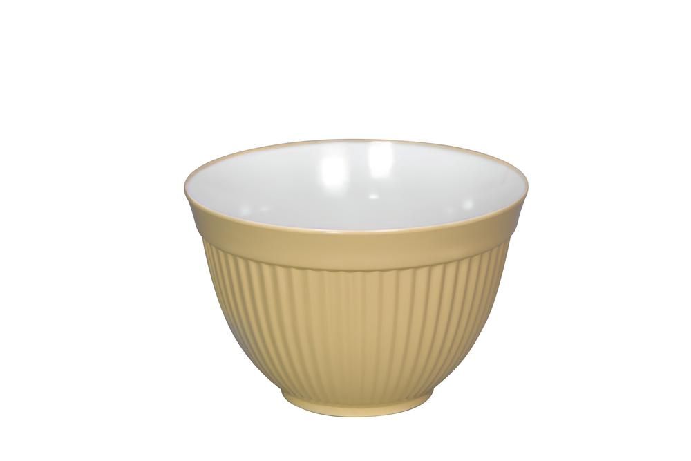 Melamine Ribbed Bowl - 20Cm/2L - Buttercup Yellow