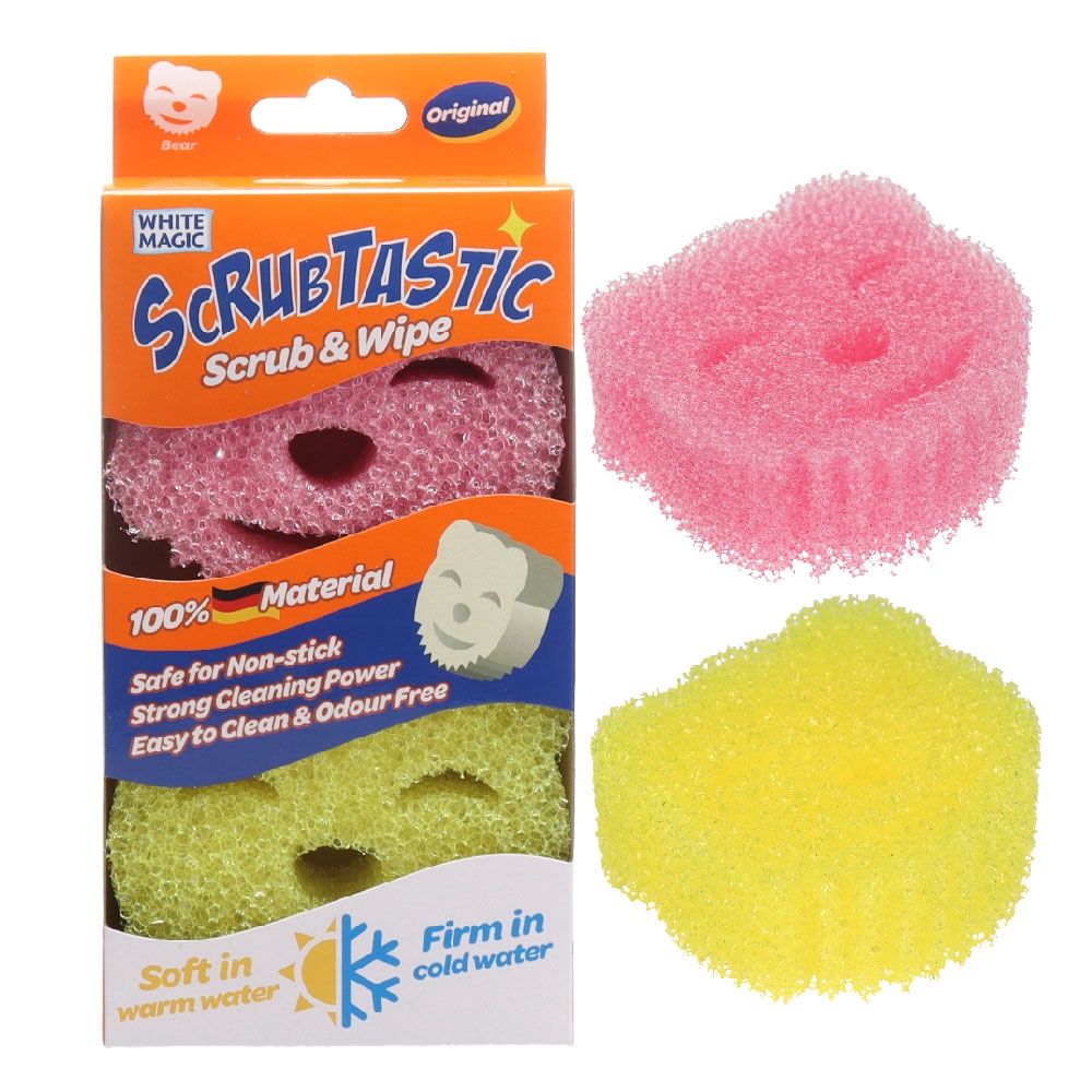 Scrubtastic Scrub &amp; Wipe Sponge 2 Pack