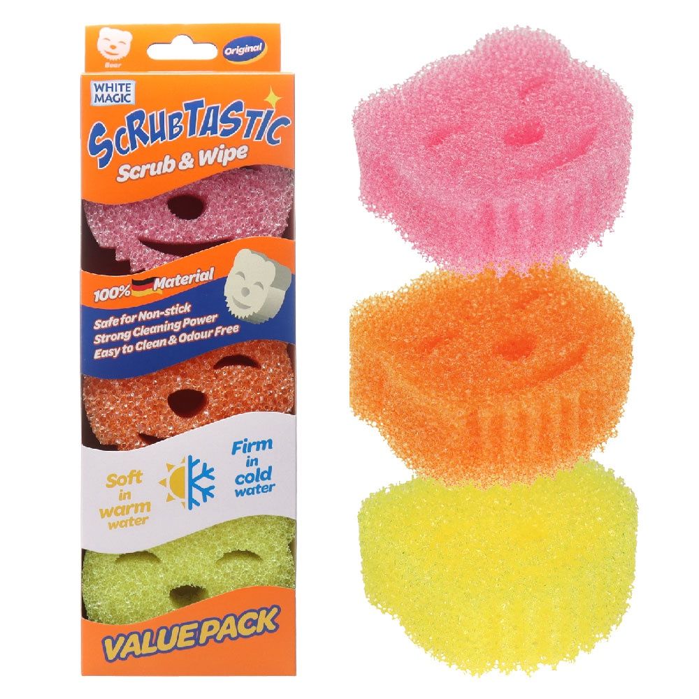 Scrubtastic Scrub &amp; Wipe Sponge 3 Pack