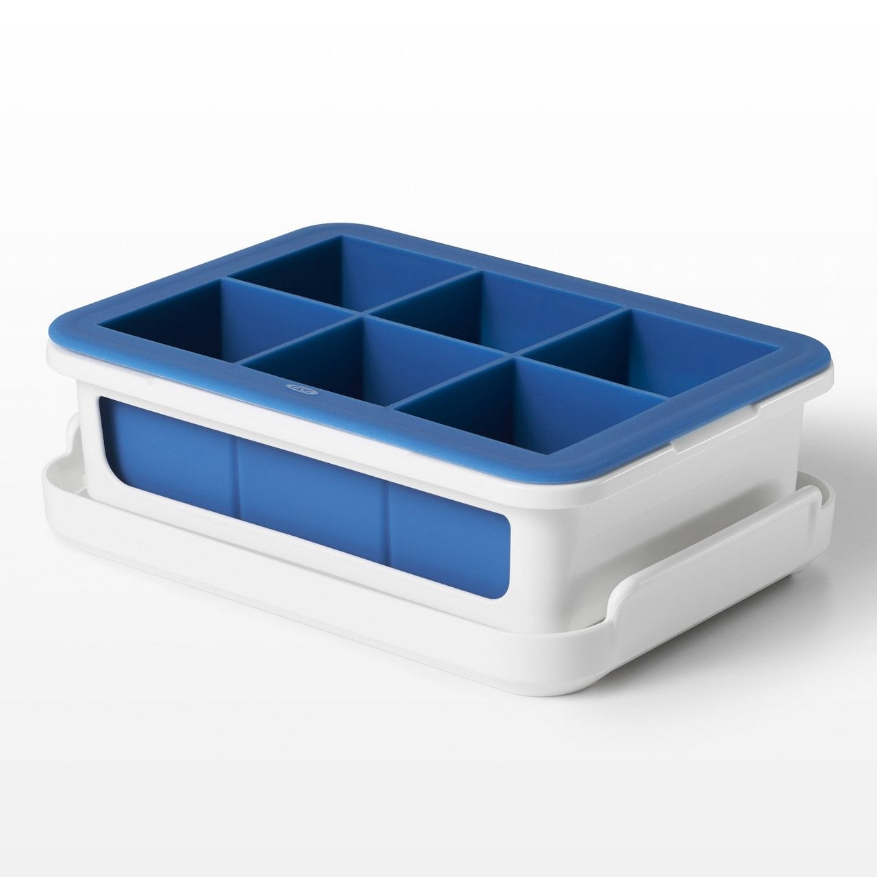 Covered Silicone Ice Cube Tray - Large Cubes