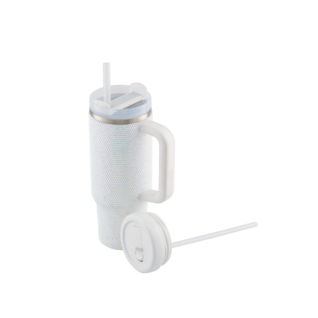 Hydro Quench Tumbler with Two Lids 1L - 2 Colors, Colour: Luxe White