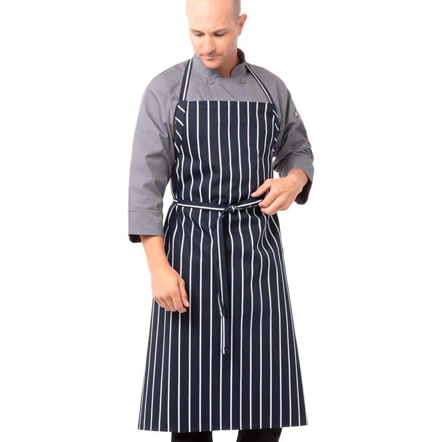 English Chef Apron - Large Bib, Colour: Navy