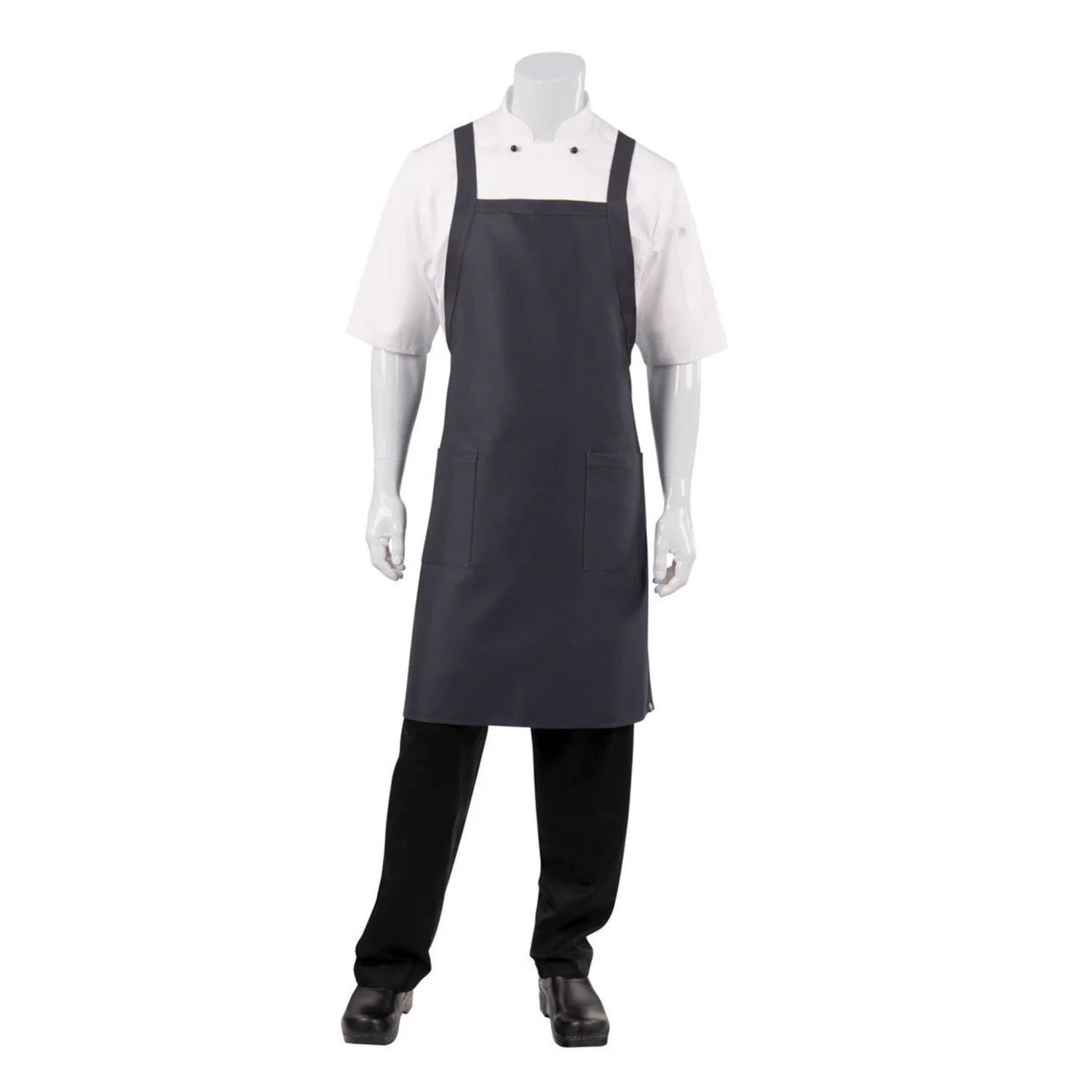 Cross Back Bib Apron - 2 Colors, Colour: Slate