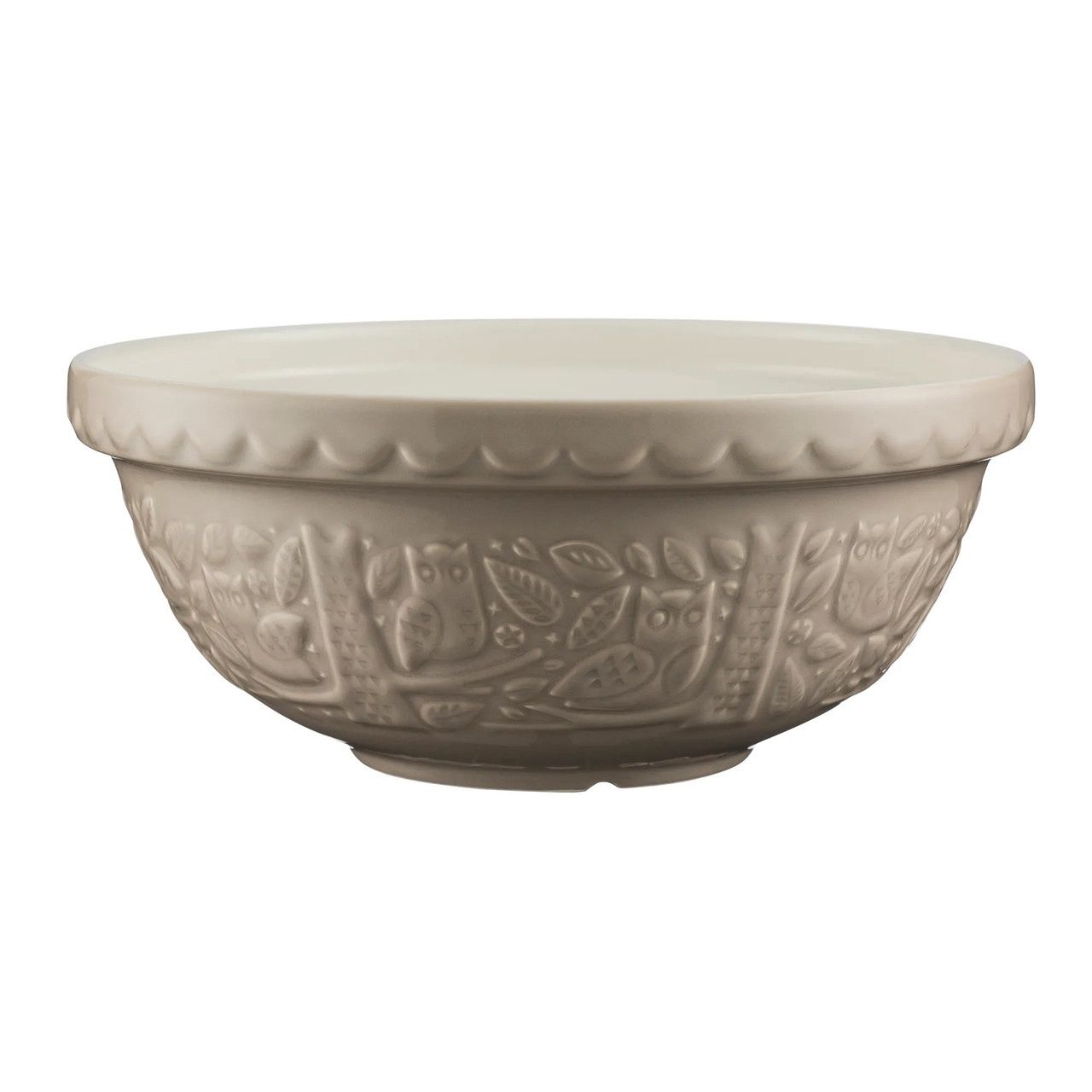 In The Forest Owl Stone Mixing Bowl