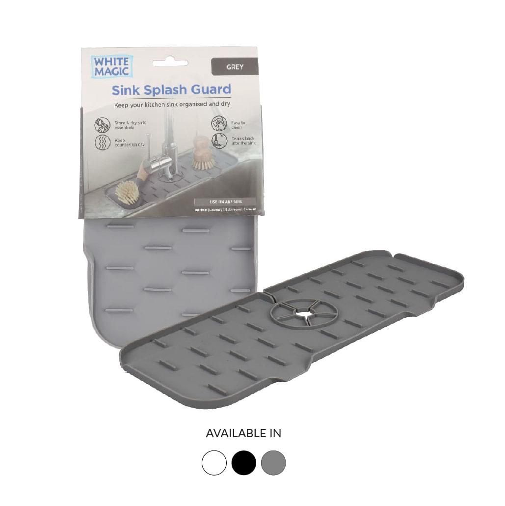 White Magic Sink Splash Guard - 3 Colors, Colour: Grey
