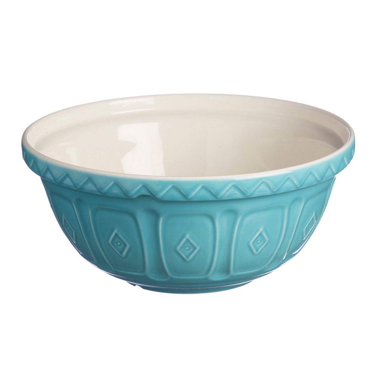 Turquoise Colour Mixing Bowl, 24cm / 2 Litre - Earthenware