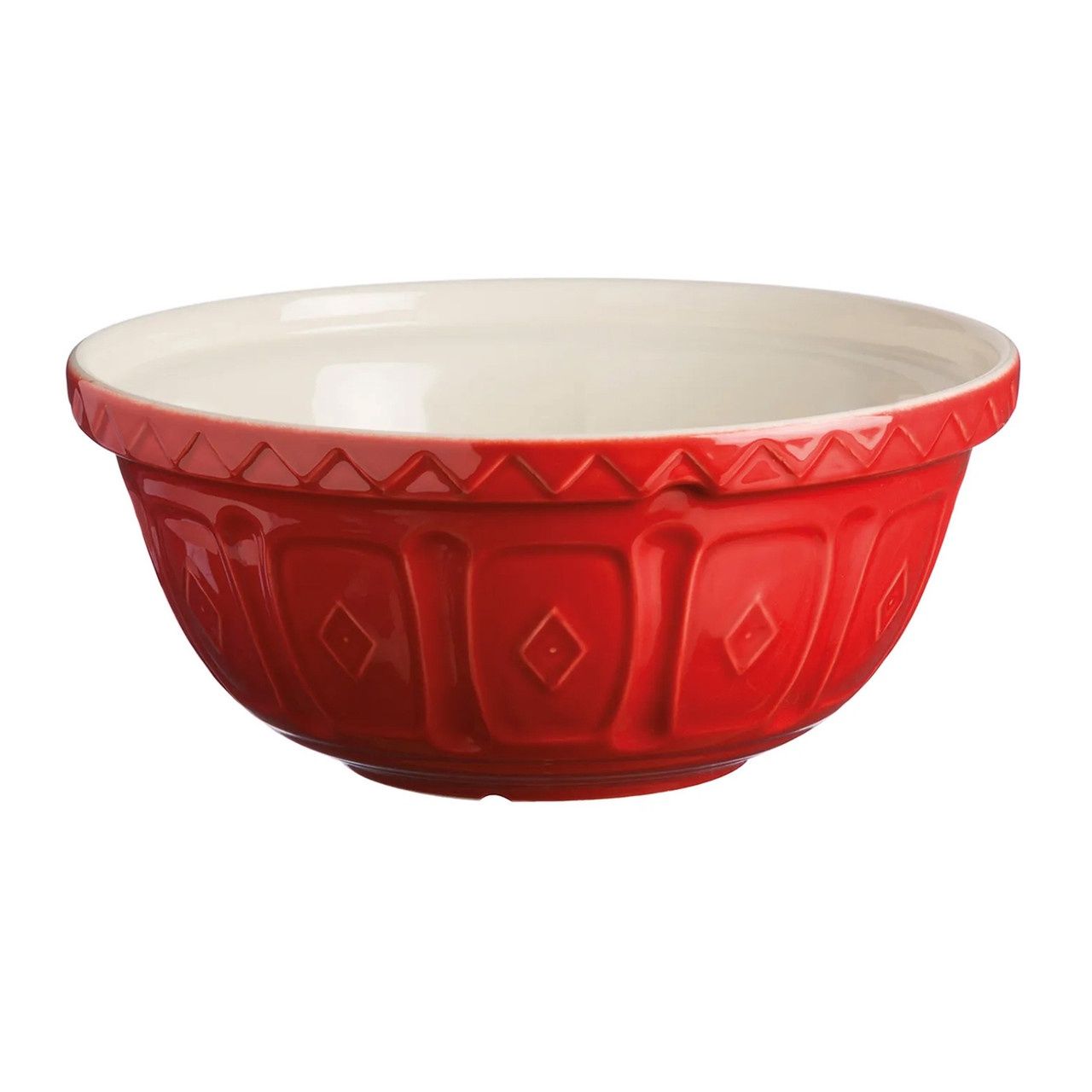 Red Colour Mixing Bowl, 24cm / 2 Litre - Earthenware