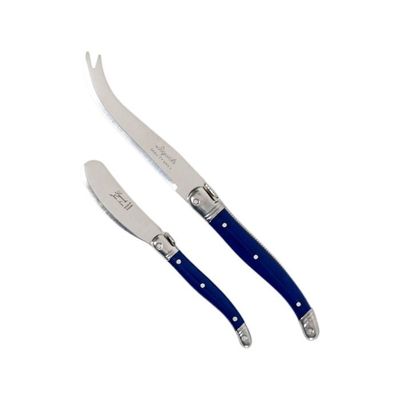 Cheese Knife &amp; Spreader 2 Piece Set - French Blue