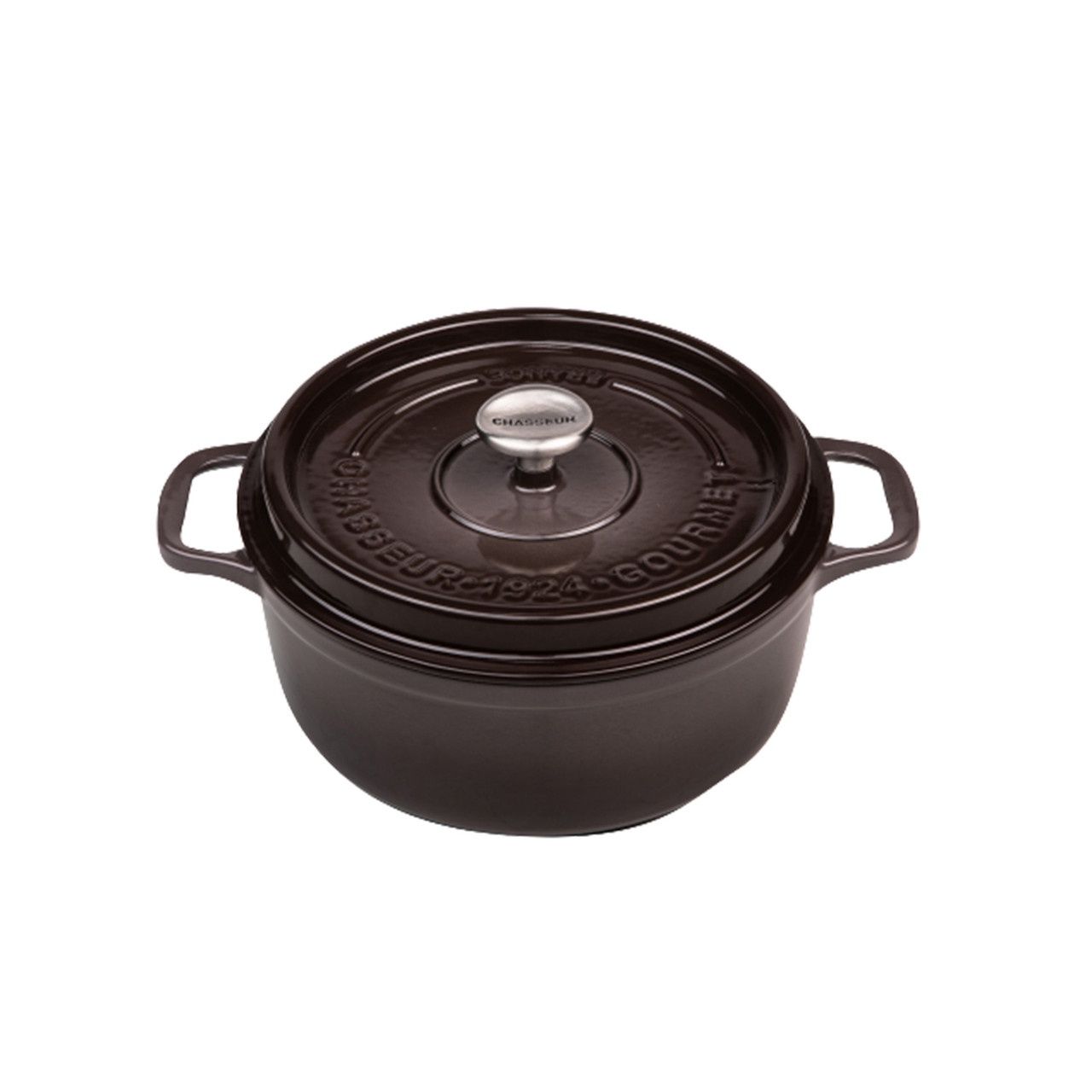 Gourmet Round French Oven 24cm  Cast Iron - Storm Grey(3 Sizes), Capacity: 4L