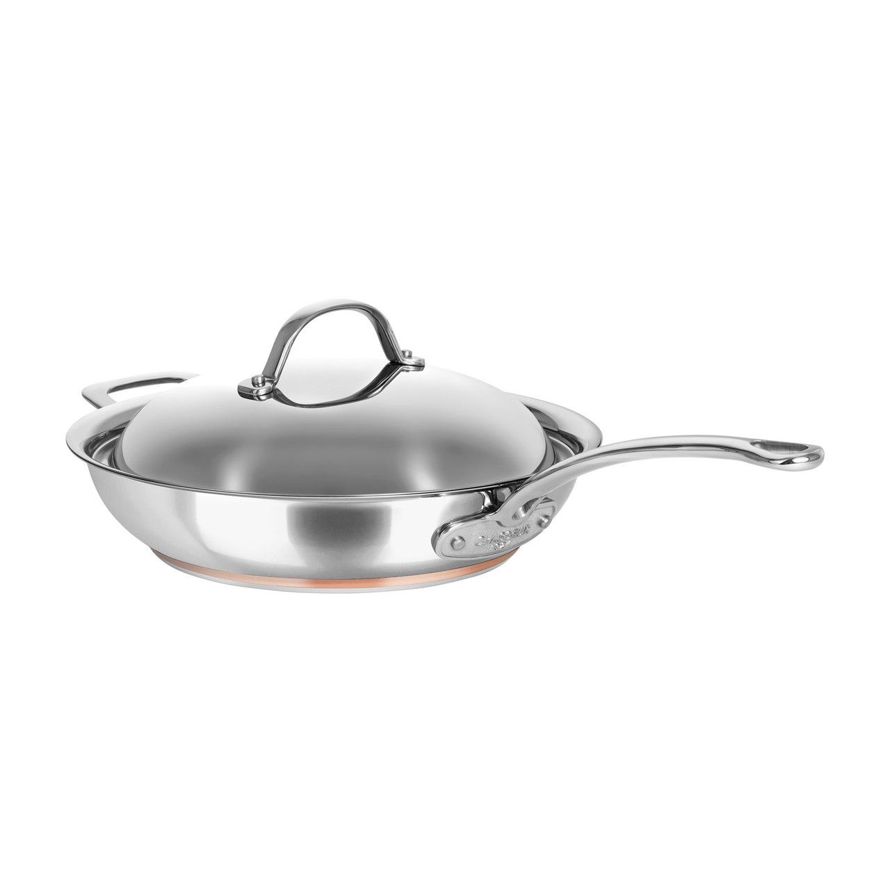 Le Cuivre 28x6.5cm Saute Pan with Lid &amp; Helper Handle