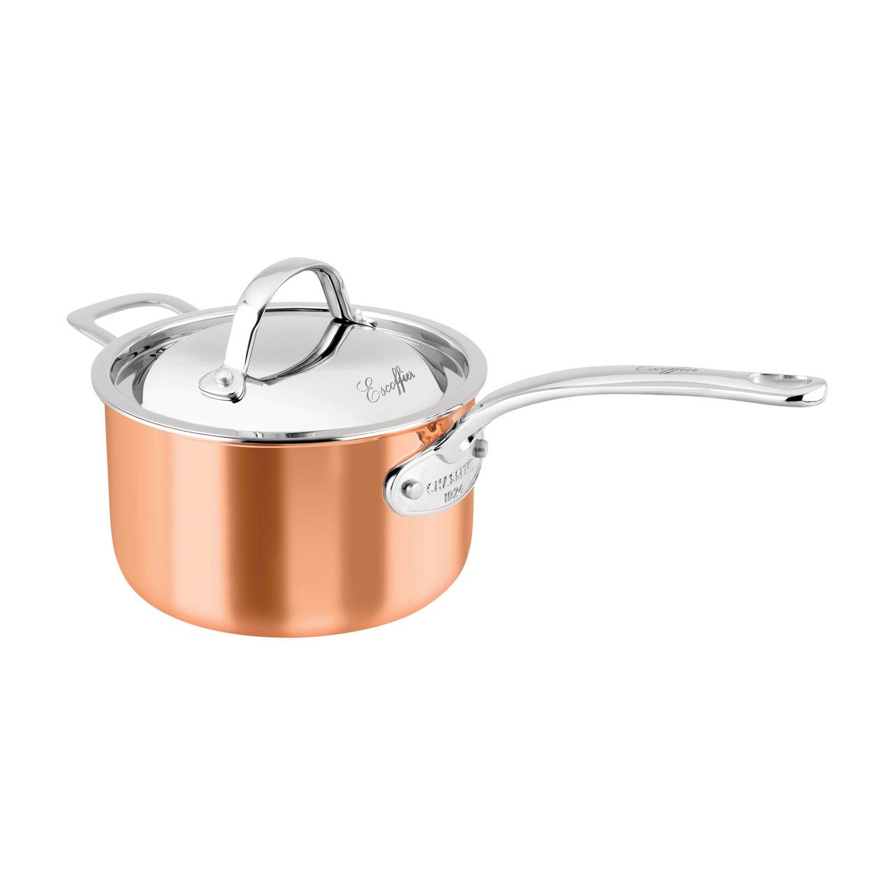 Escoffier Induction Saucepan w/ Helper Handle 20x12cm / 3L - Copper