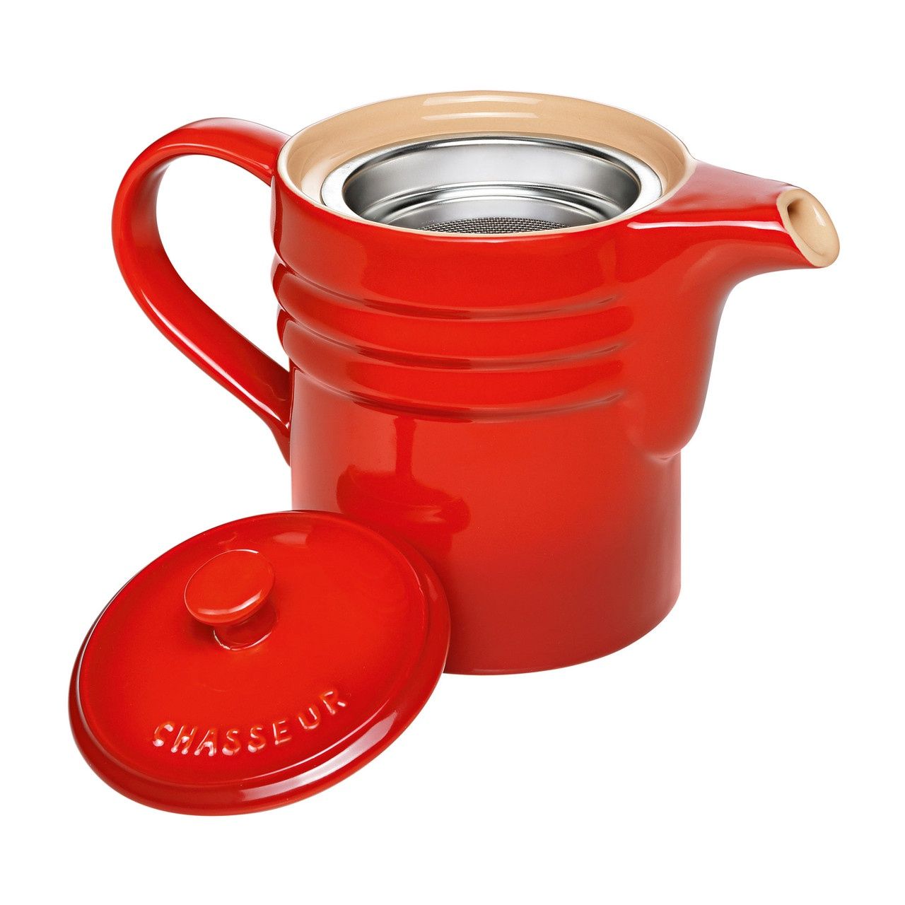 Oil Dripping Jug with Strainer - Red