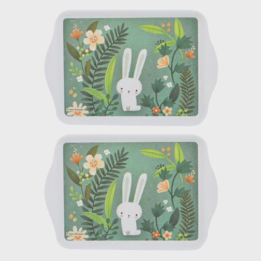 Playful Bunnies Green Garden Scatter 2 Pack