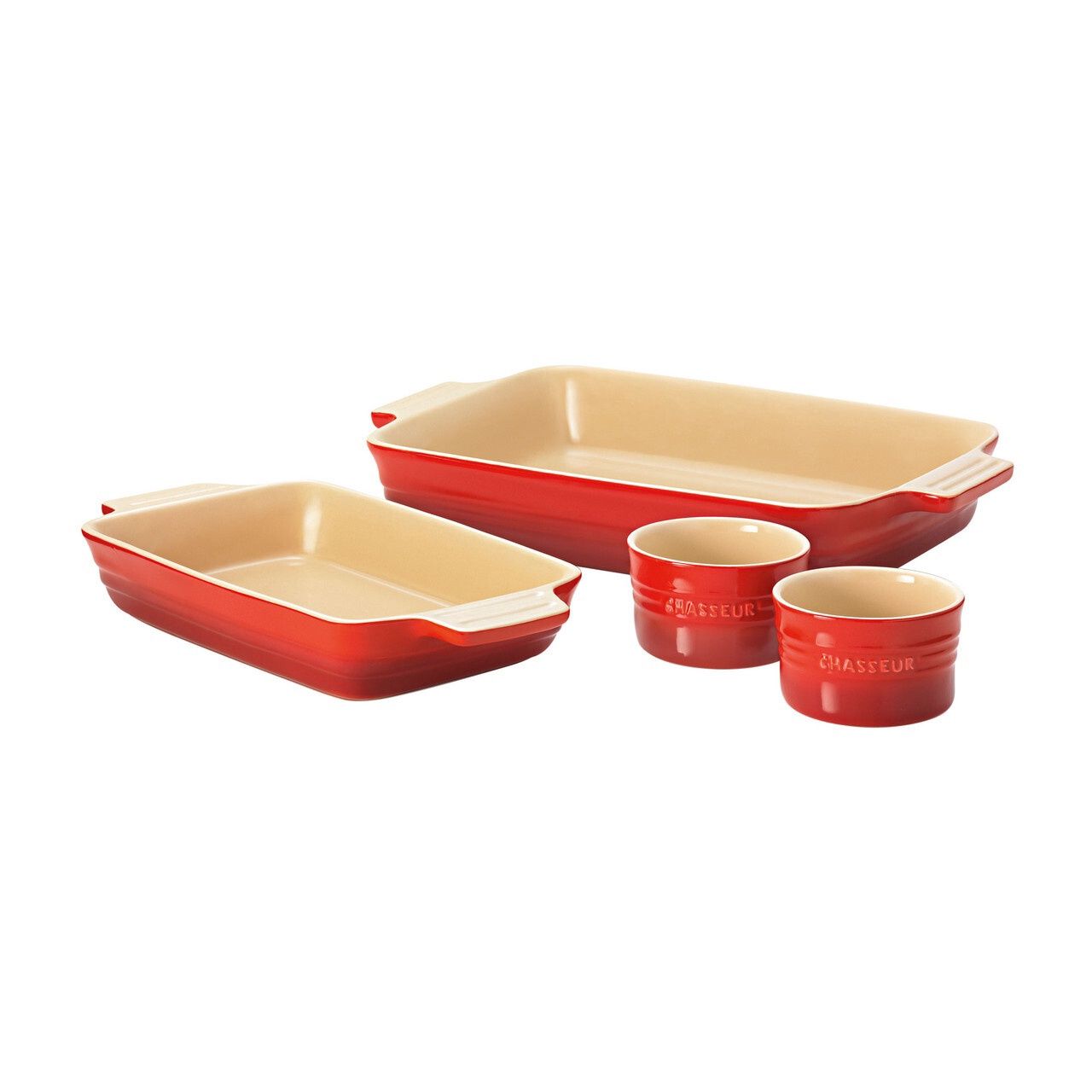 4piece Baking Set - 2 Colors, Color: Red