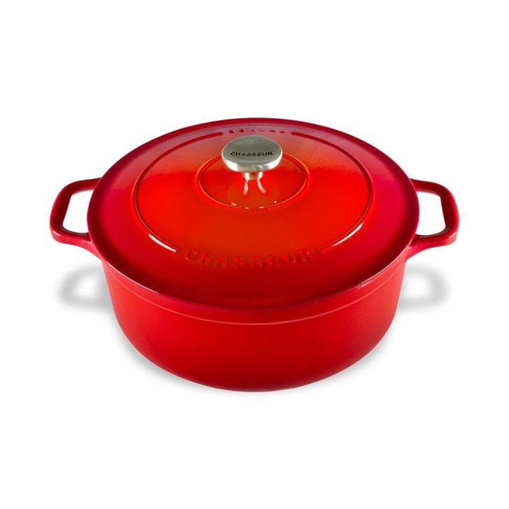 Chasseur Round French Oven - Inferno Red(4 Sizes), Size: 8.8L / 32cm