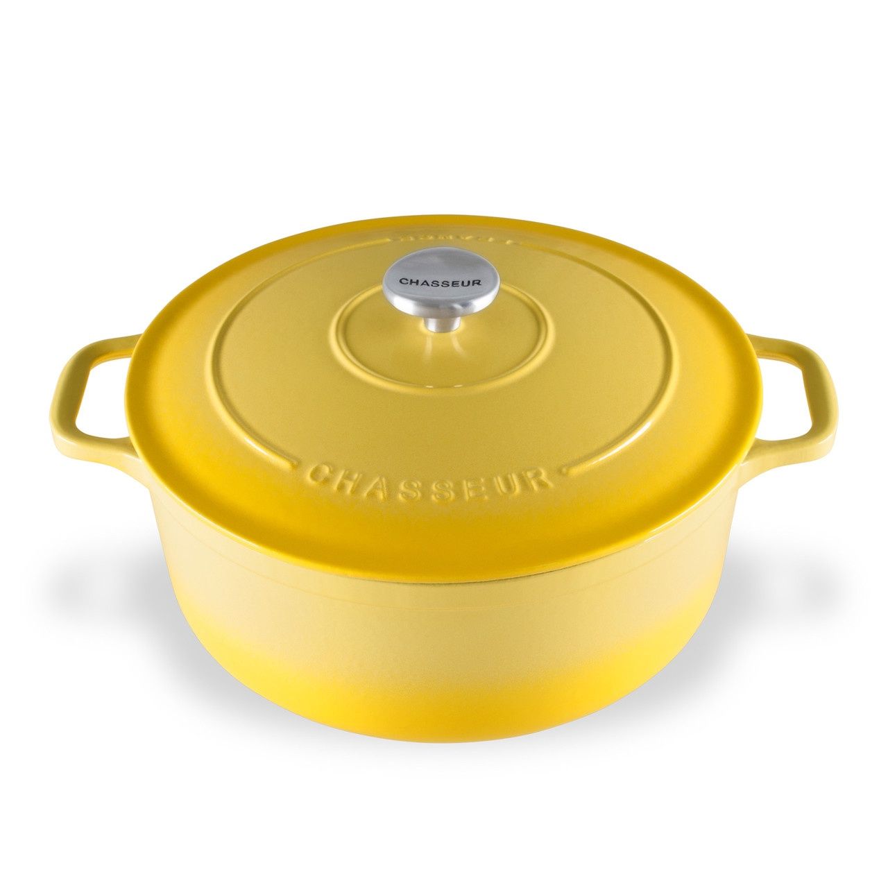 Round French Oven  - Lemon Yellow, Size: 24cm /4L