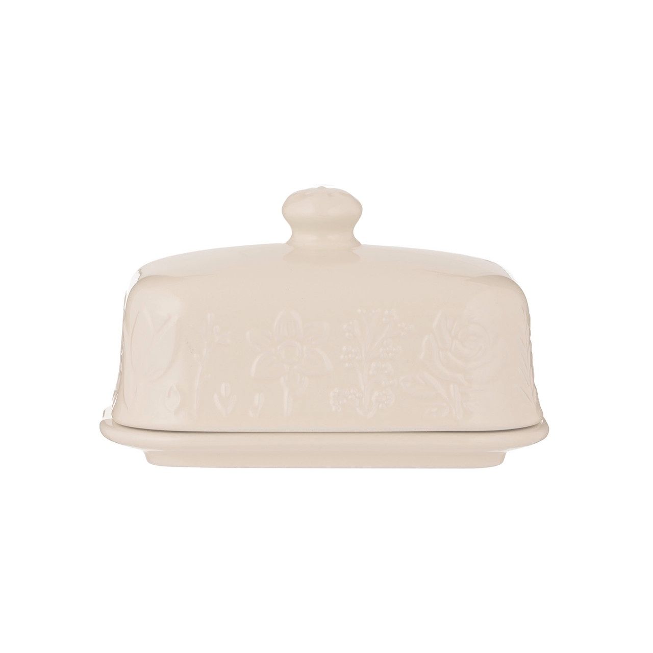 In The Meadow Cream Butter Dish 9 x 15.6 x 10.6cm