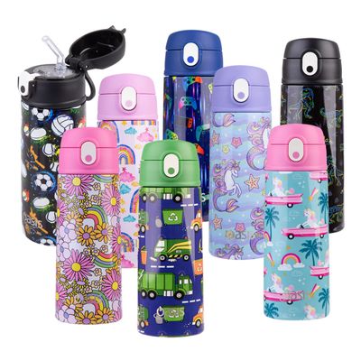 Kid&#39;s Drink Bottle with Sipper - 550ml (8 Colors)