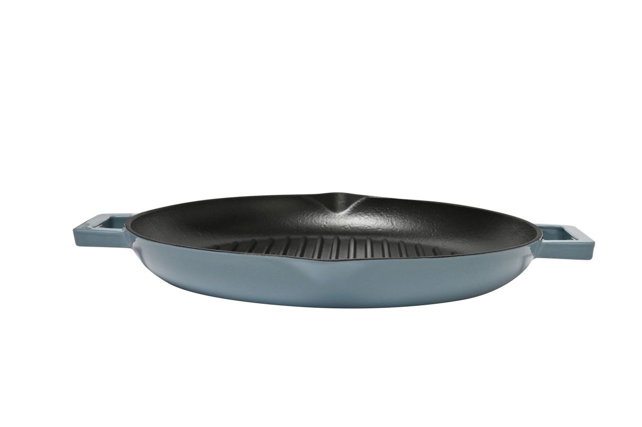 Classica Cast Iron Grill Pan 31Cm, Sky Blue