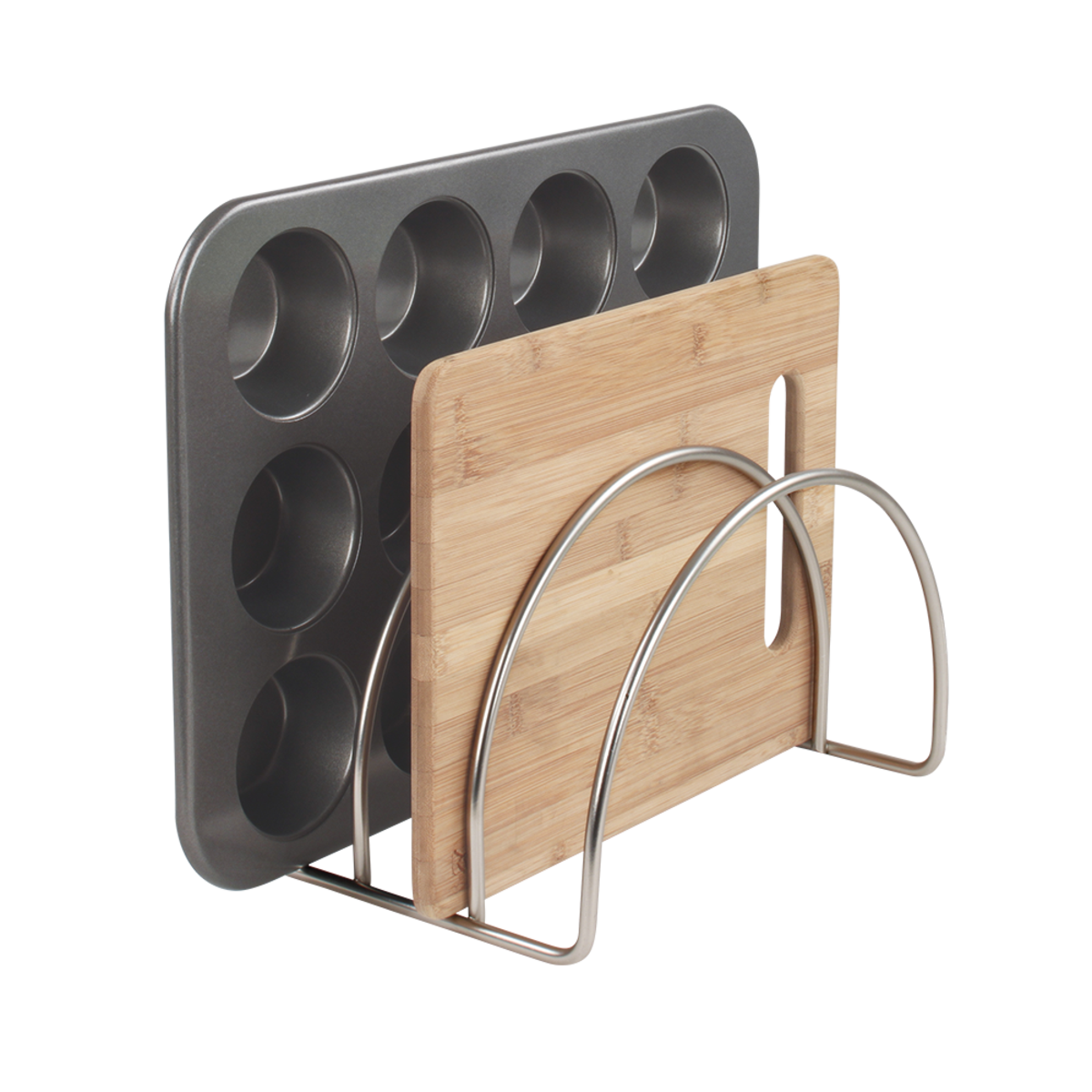 Euro Arc Cabinet &amp; Pantry Organiser -Satin, Colour: Satin