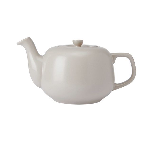 Ceramic Teapot, Latte, 1.2 Litres, Labelled
