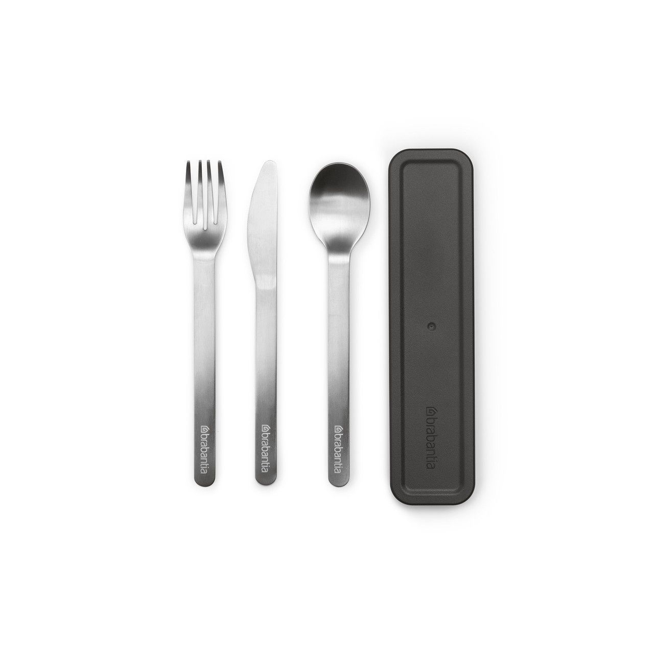 Make &amp; Take Cutlery Set 3 pcs Dark Grey
