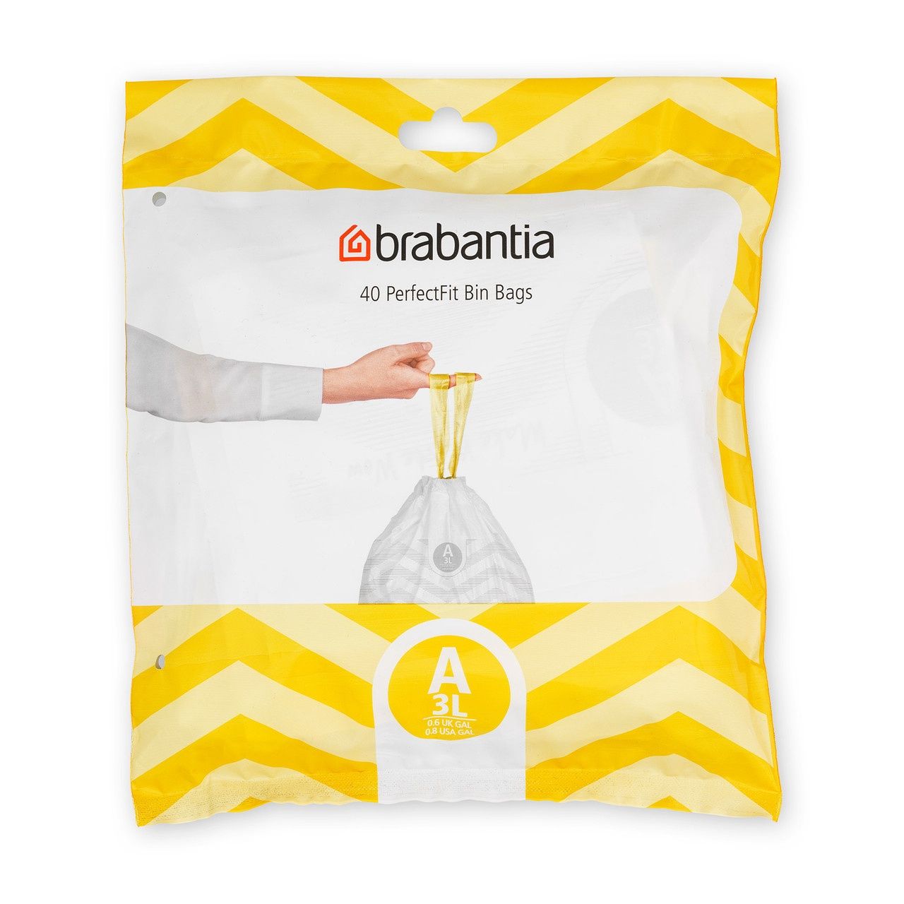 Bin Liner Code A (3 Litre) 40 Bags Dispenser Pack - White