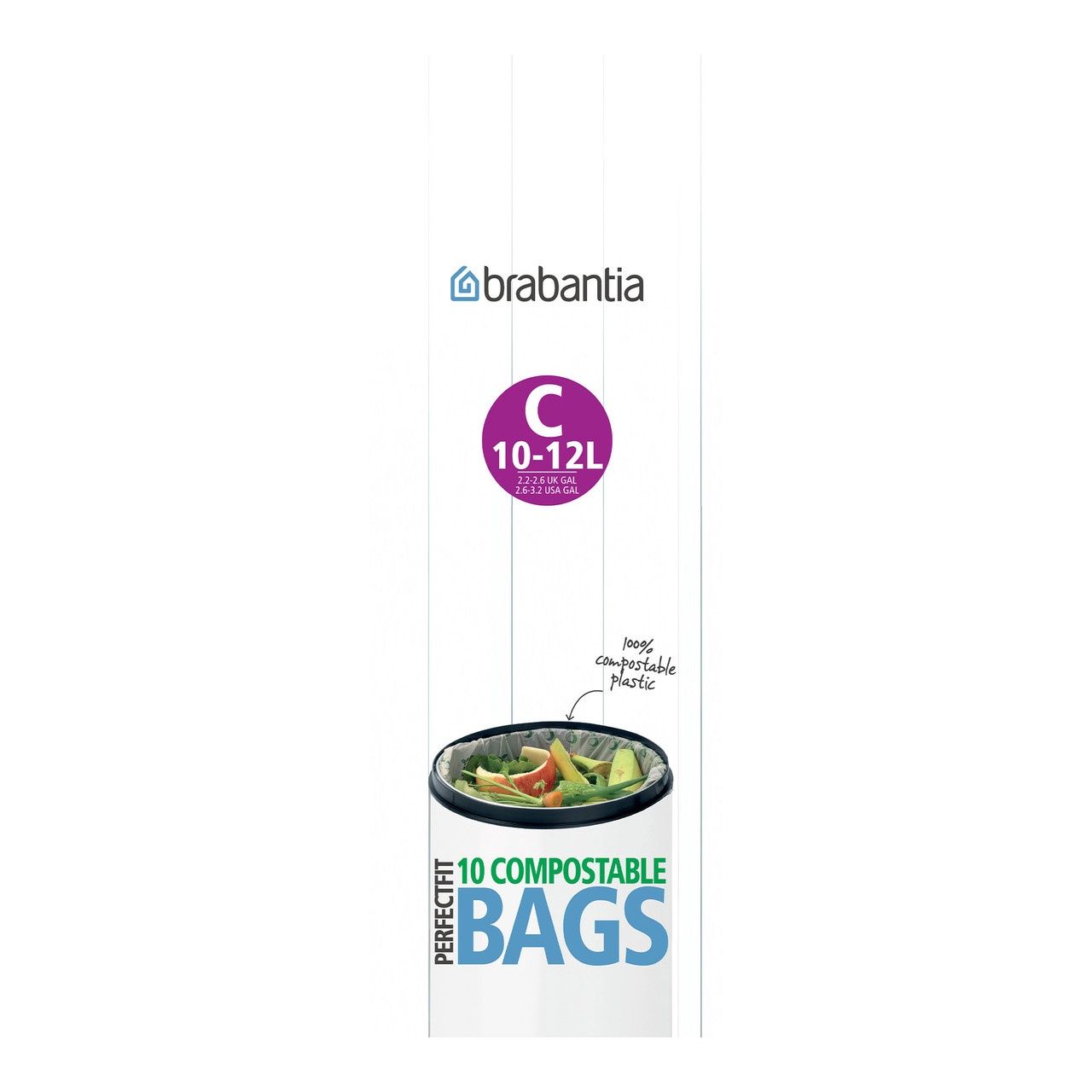 Compostable Bin Liner Code S (6L) 10 Bags