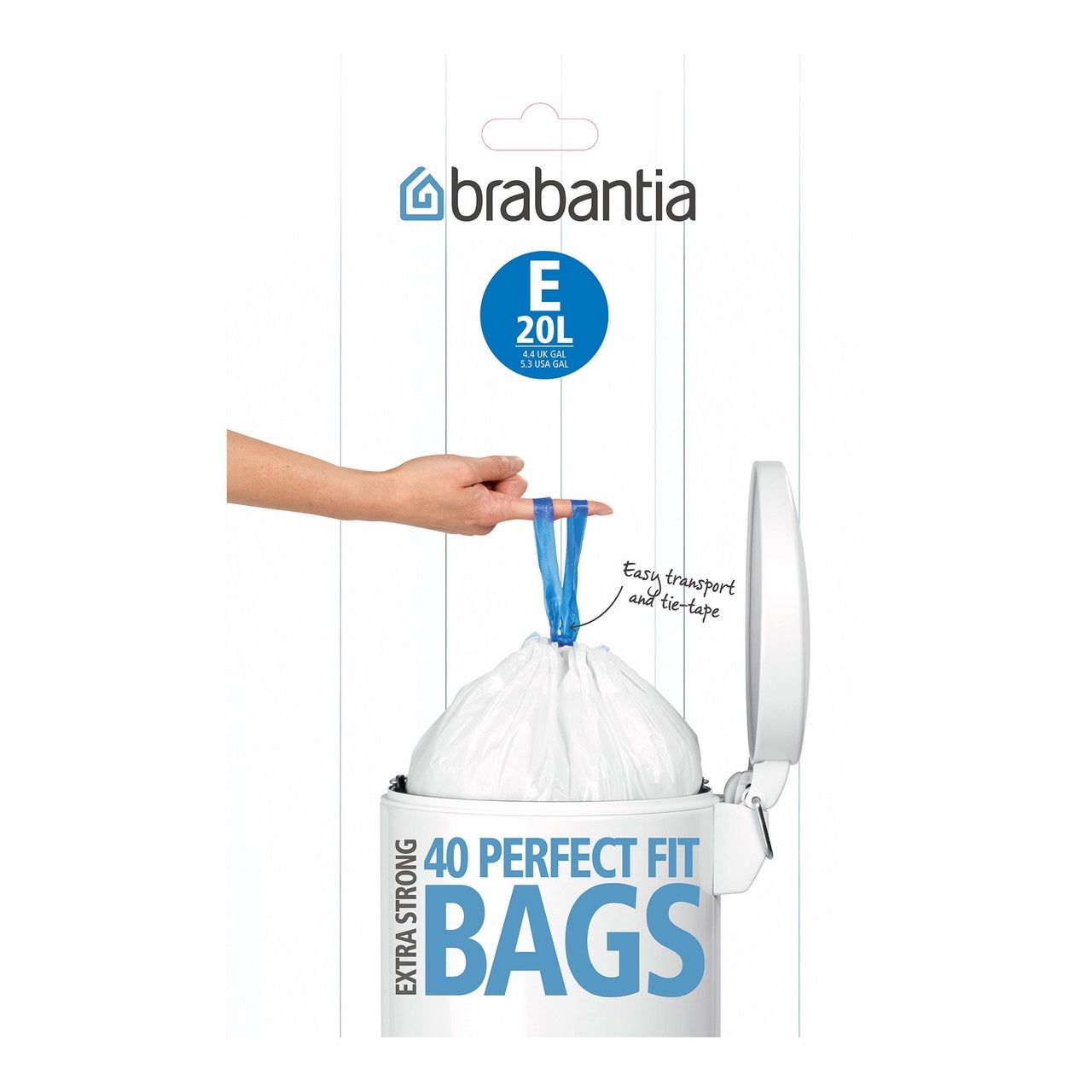Bin Liner Code C (10/12L) 40 Bags Dispen Pk