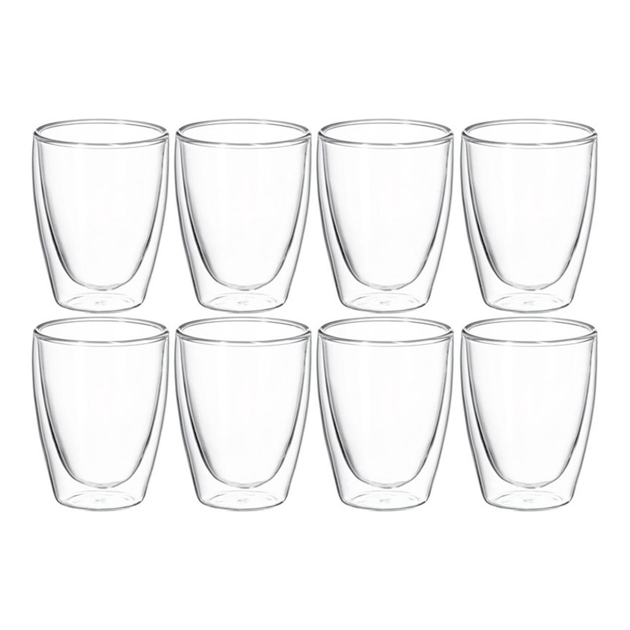 Caffe Twin Wall Glass 250Ml 8Pc Set