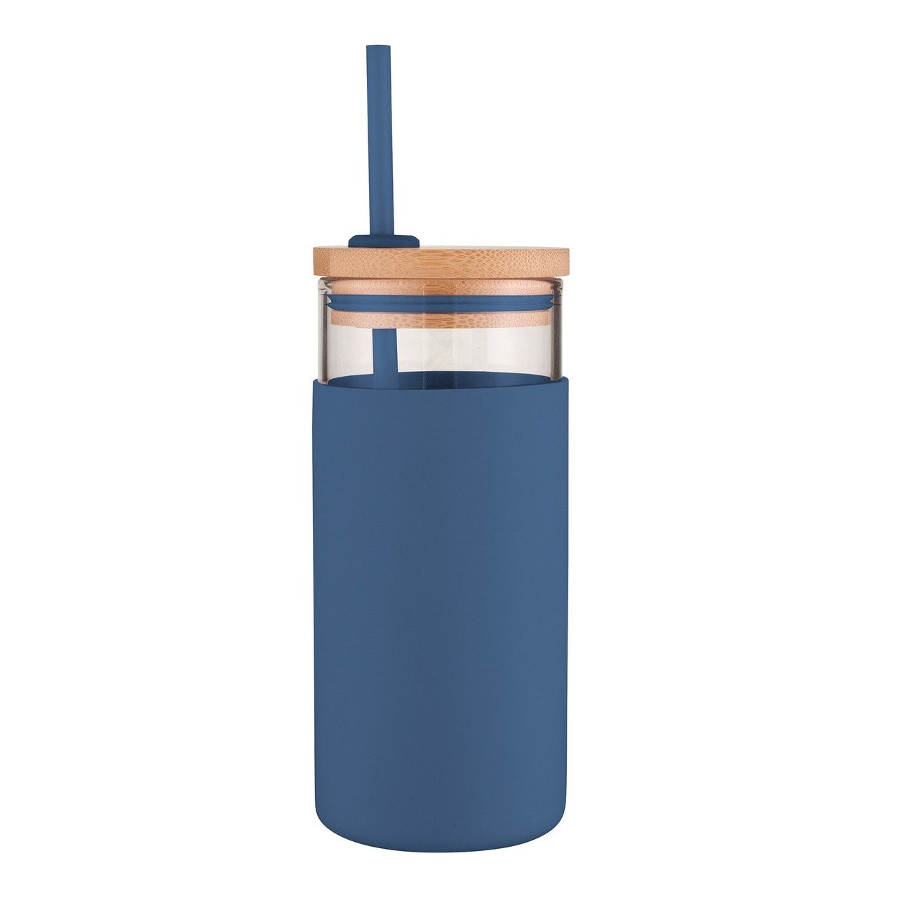 Glass Smoothie Tumbler 580ml - Navy