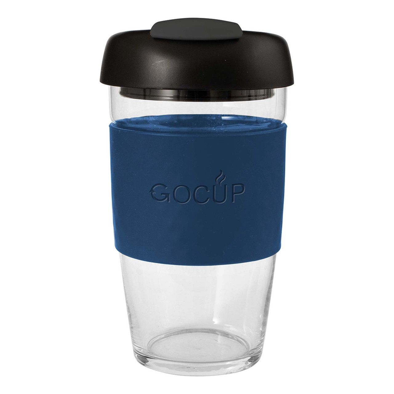 Glass Gocup 473ml Navy/Black/Grey